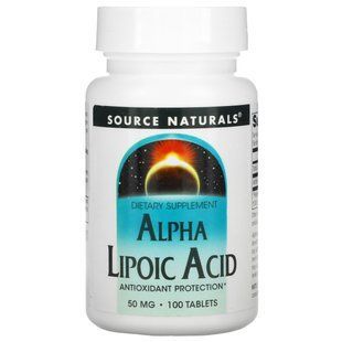Альфа-липоевая кислота Source Naturals (Alpha Lipoic Acid) 50 мг 100 таблеток купить в Киеве и Украине