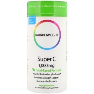 Вітамін C Rainbow Light (Super C) 1000 мг 60 таблеток