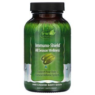 Імунний щит, Здоров'я в будь-який сезон, Irwin Naturals, 100 рідких м'яких гелевих капсул