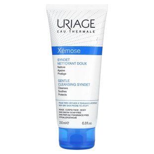 Uriage, Xemose, Gentle Cleansing Syndet, Fragrance Free, 6.8 fl oz (200 ml) купить в Киеве и Украине