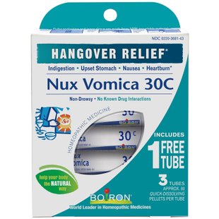 Чилибуха (Nux Vomica)30C, Boiron, Single Remedies, 3 тубы, приблизительно 80 гранул в каждой купить в Киеве и Украине