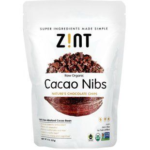 Raw Organic Cacao Nibs, Zint, 227 g