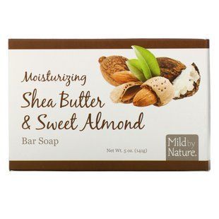 Увлажняющее кусковое мыло, Масло ши и сладкий миндаль, Mild By Nature, 5 унц. (141 г) купить в Киеве и Украине