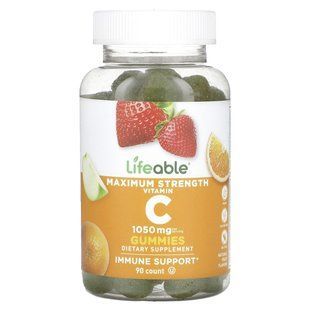 Lifeable, Maximum Strength Vitamin C Gummies, Natural Fruit, 1,050 mg, 90 Gummies (350 mg per Gummy) купить в Киеве и Украине