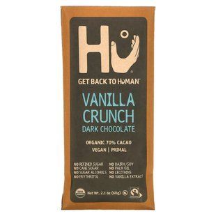 Dark Chocolate, Vanilla Crunch, Hu, 60 g