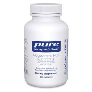 Глюкозамин HCl и Хондроитин Pure Encapsulations (Glucosamine HCl + Chondroitin) 120 капсул купить в Киеве и Украине