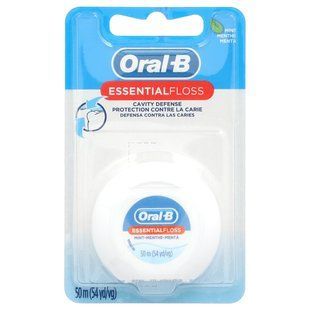 Oral-B, EssentialFloss, Cavity Defense, Mint, 54 yd (50 m) купить в Киеве и Украине