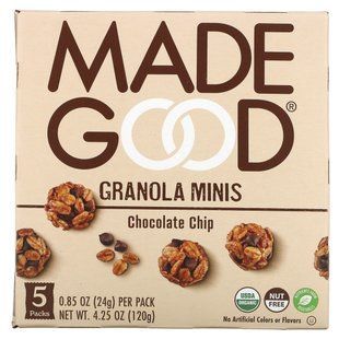 MadeGood, Granola Minis, Chocolate Chip, 5 Packs, 0.85 oz (24 g) Each купить в Киеве и Украине