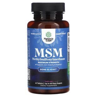 Nature's Craft, MSM, Maximum Strength, 60 Tablets купить в Киеве и Украине