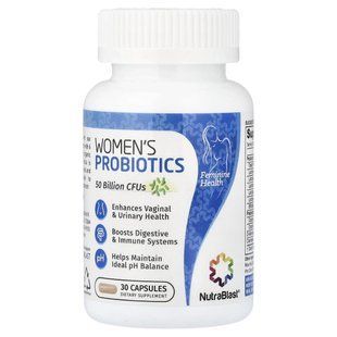 NutraBlast, пробіотики для жінок, 30 капсул