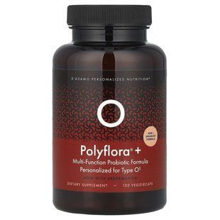 D'adamo, Polyflora&reg; + O, Multi-Function Probiotic Formula, 120 VeggieCaps