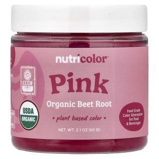 Nutricost, Nutricolor&trade;, Pink Organic Beet Root, 2.1 oz (60 g) купить в Киеве и Украине