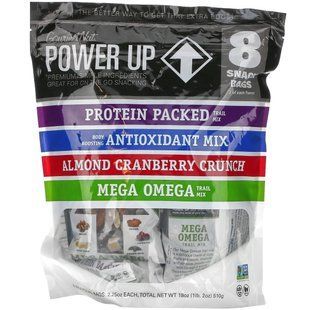 Power Up, Закуски на ходу, разные вкусы, 8 упаковок закусок, по 2,25 унции каждая купить в Киеве и Украине