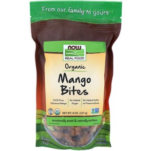 Манго органик Now Foods (Organic Mango Bites) 227 г купить в Киеве и Украине