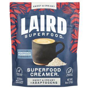 Laird Superfood, Superfood Creamer&reg; + Adaptogens, Sweet & Creamy, 8 oz (227 g) купить в Киеве и Украине