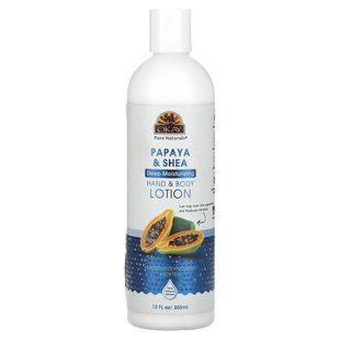 Okay Pure Naturals, Hand & Body Lotion, Papaya & Shea , 12 fl oz (355 ml) купить в Киеве и Украине