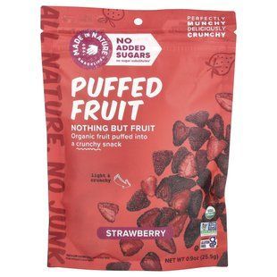 Made in Nature, Puffed Fruit, Strawberry, 0.9 oz (25.5 g)