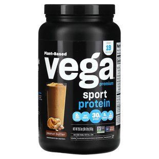 Vega, Sport, Plant Based Premium Protein, Peanut Butter, 1 lb 12 oz (815 g) купить в Киеве и Украине