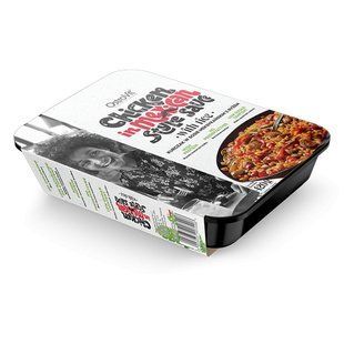 Chicken in Mexican sauce with rice
