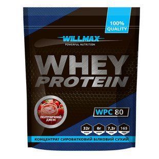 Willmax, Whey Protein 80, 920 g, полуничний джем купить в Киеве и Украине
