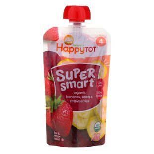 Детское пюре из бананов свеклы и клубники органик Happy Family Organics (Inc. Happy Tot) 4 этап 113 г купить в Киеве и Украине