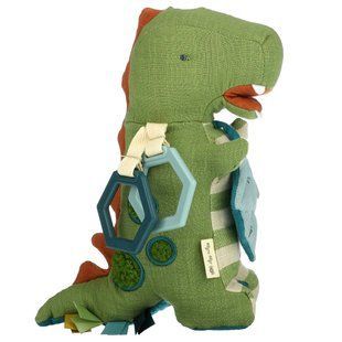 Itzy Ritzy, Link & Love, Activity Plush With Teether, 0+ Months, Dino, 1 Teether. (No non-English text to translate)