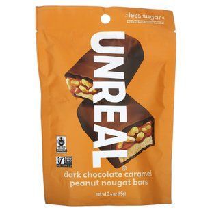 Unreal, Dark Chocolate Caramel Peanut Nougat Bars, 3.4 oz (95 g) купить в Киеве и Украине