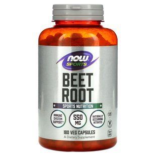 NOW Foods, Sports, свекла, 550 мг, 180 растительных капсул купить в Киеве и Украине