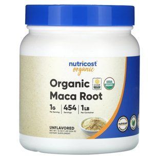 Nutricost, Organic Maca Root, Unflavored, 16 oz (454 g) купить в Киеве и Украине