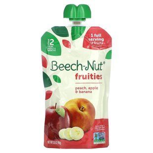 Beech-Nut, Fruities, 6+ Months, Peach, Apple & Banana, 3.5 oz (99 g) купить в Киеве и Украине