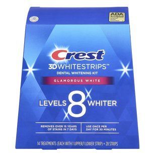Набор для отбеливания зубов, 3D Whitestrips, Dental Whitening Kit, Glamorous White, Crest, 28 шт купить в Киеве и Украине