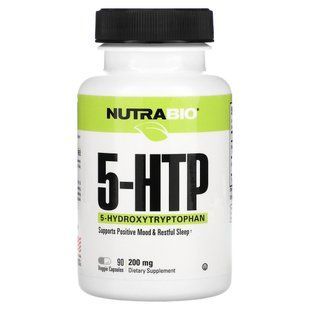5-Hydroxytryptophan, NutraBio Labs, 200 mg, 90 Vegetarian Capsules