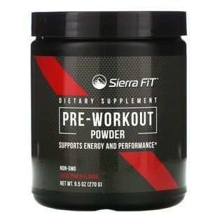Powder before training, fruit punch, Sierra Fit, 9.5 oz (270 g)