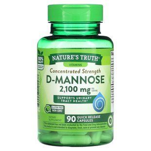 Nature's Truth, Concentrated Strength, D-Mannose, 2,100 mg, 90 Quick Release Capsules (700 mg per Capsule)