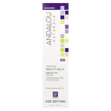 Бальзам для лица с SPF 30 с естественным оттенком омолаживающий Andalou Naturals (Perfecting Beauty Balm) 58 мл купить в Киеве и Украине