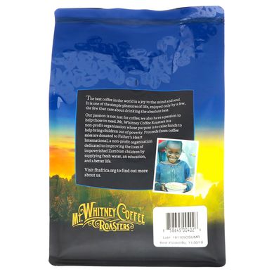 Кава Суматра сильного обжарювання в зернах, Bean Coffee, Mt Whitney Coffee Roasters, 340 г