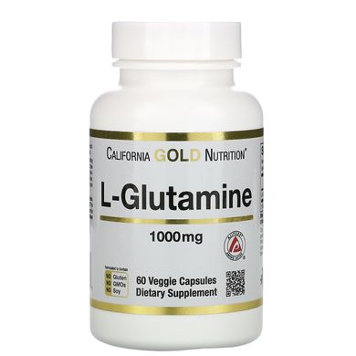 Глютамін California Gold Nutrition (L-Glutamine) 1000 мг 60 капсул