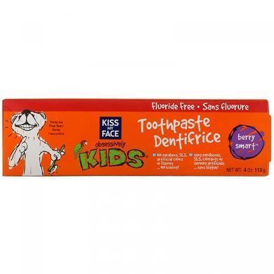 Childrens Toothpaste Without Fluoride Kiss My Face (Toothpaste Berry Smart) 113 g