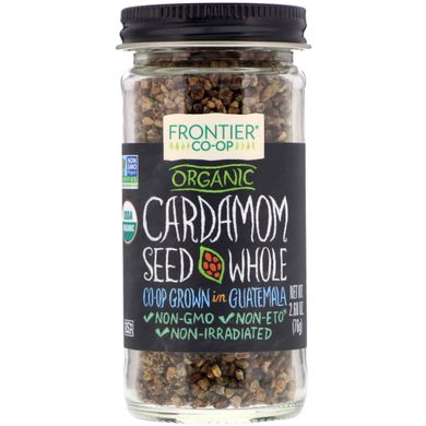 Кардамон насіння незбиране органік Frontier Natural Products (Cardamom Seed) 76 г