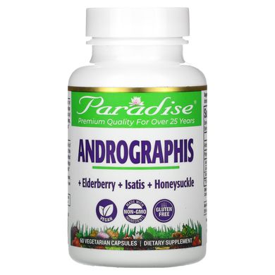 Андрографіс, Andrographis, Paradise Herbs, 60 вегетаріанських капсул