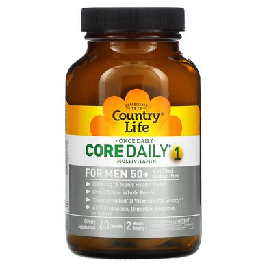 Мультивітаміни для чоловіків 50+ Country Life (Core Daily-1 For Men 50+) 60 таблеток