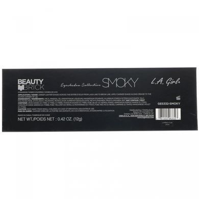 Beauty Brick, eyeshadow palette for makeup in the style of smoky eyes, L.A. Girl, 12 g