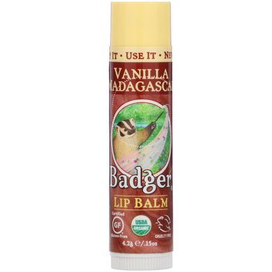 Бальзами для губ ваніль Badger Company (Lip Balm) 4.2 г