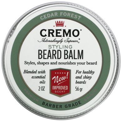 Cremo, Бальзам для укладання бороди, кедровий ліс, 2 унції (56 г)