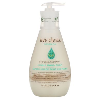Рідке мило для рук арганове масло Live Clean (Hand Soap) 500 мл