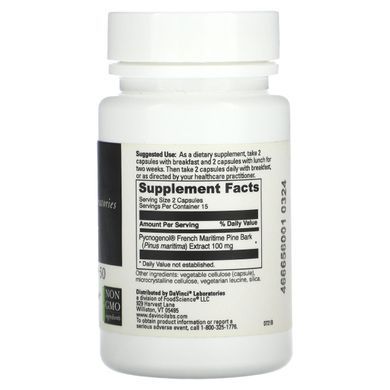 DaVinci Laboratories of Vermont, Pycnogenol-50, 50 мг, 30 капсул