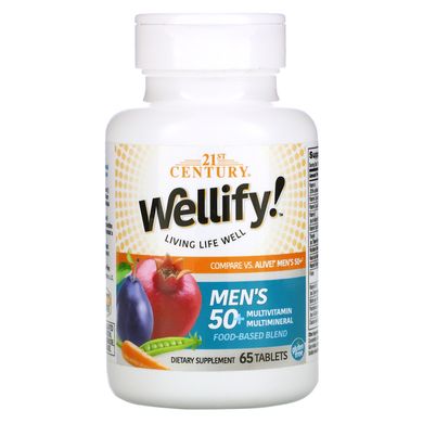 Wellify !, Чоловічі вітаміни 50+, 21st Century, 65 таблеток