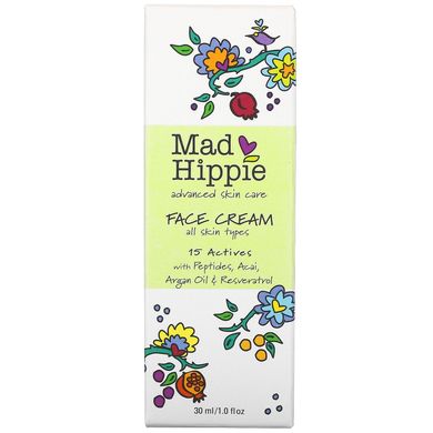 Крем для обличчя Mad Hippie Skin Care Products (Face Cream 15 Actives) 15 активних речовин 30 мл
