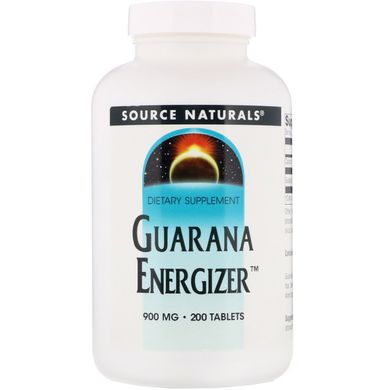 Гуарана Source Naturals (Guarana Energizer) 900 мг 200 таблеток