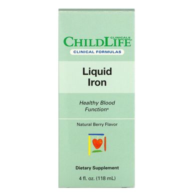 Залізо для дітей натуральні ягоди Childlife Clinicals (Liquid Iron Natural Berry) 118 мл